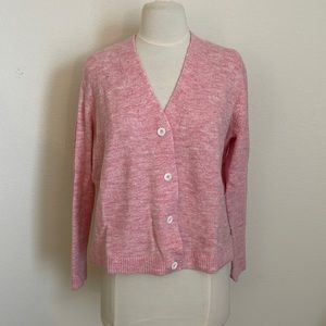 Old Navy pink marled v neck cardigan